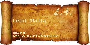 Loibl Atilla névjegykártya